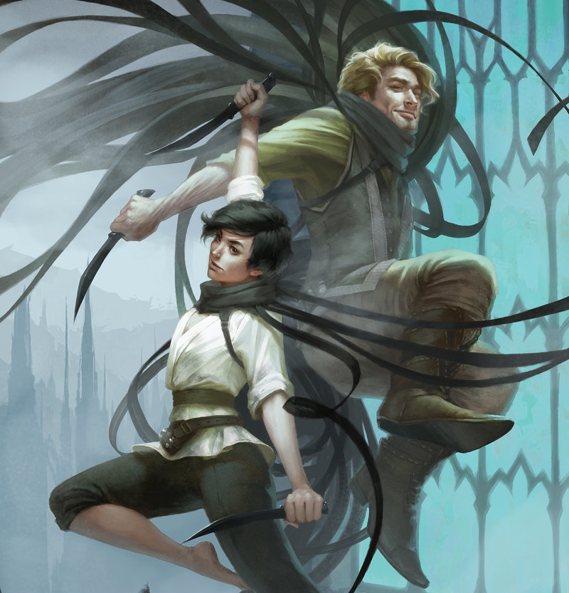 Vin and Kelsier in Mistborn, the first series in the best cosmere reading order