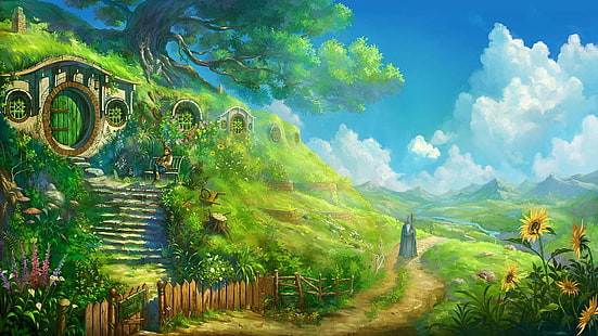 The Shire Concept Art Fantasy