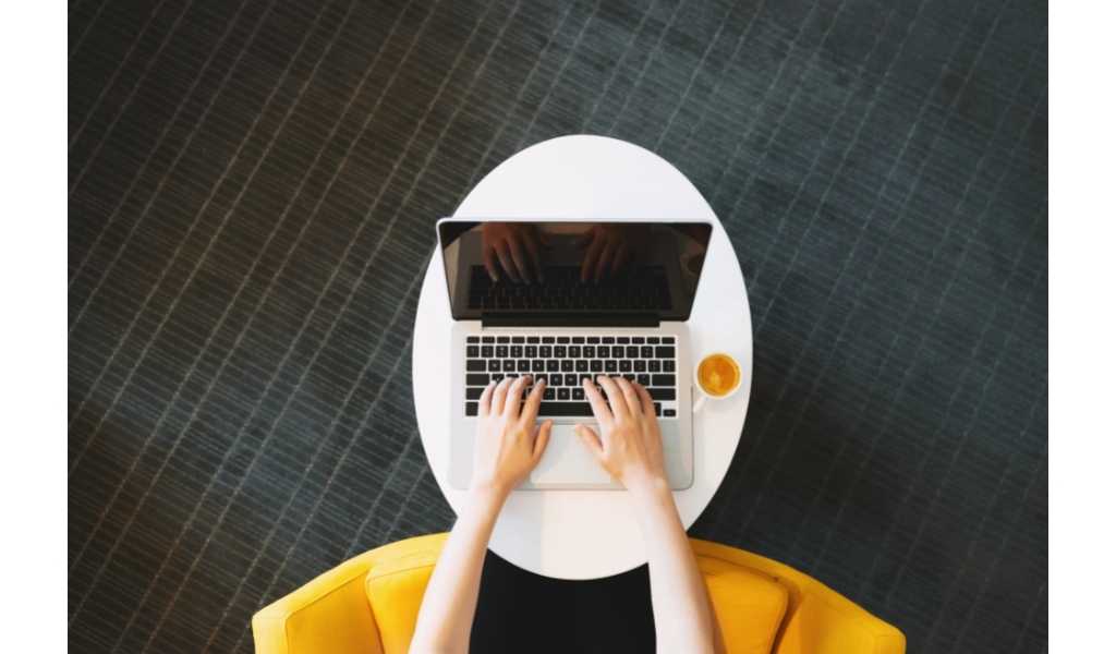 person on laptop