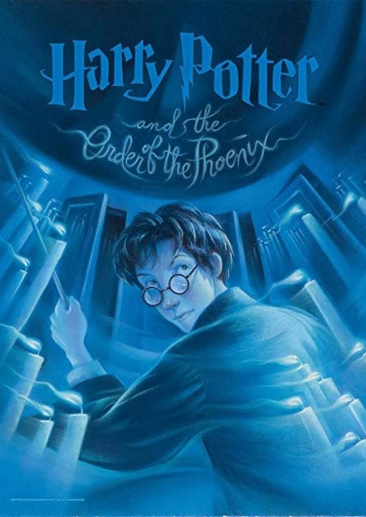 Harry Potter and the Order of the Phoenix book cover.